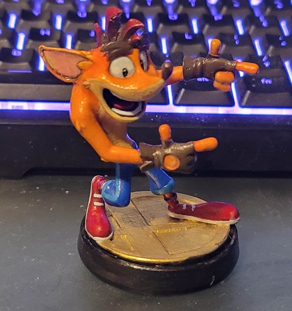 Random: Someone 3D Printed Their Very Own Crash Bandicoot Smash Bros.  amiibo